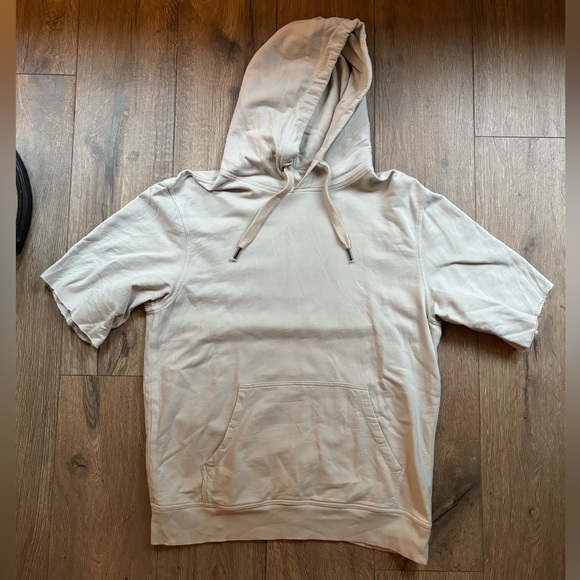 Buck Mason Hoodie Sweatshirt Short Sleeve Brushed Loopback Terry Large - Picture 14 of 16